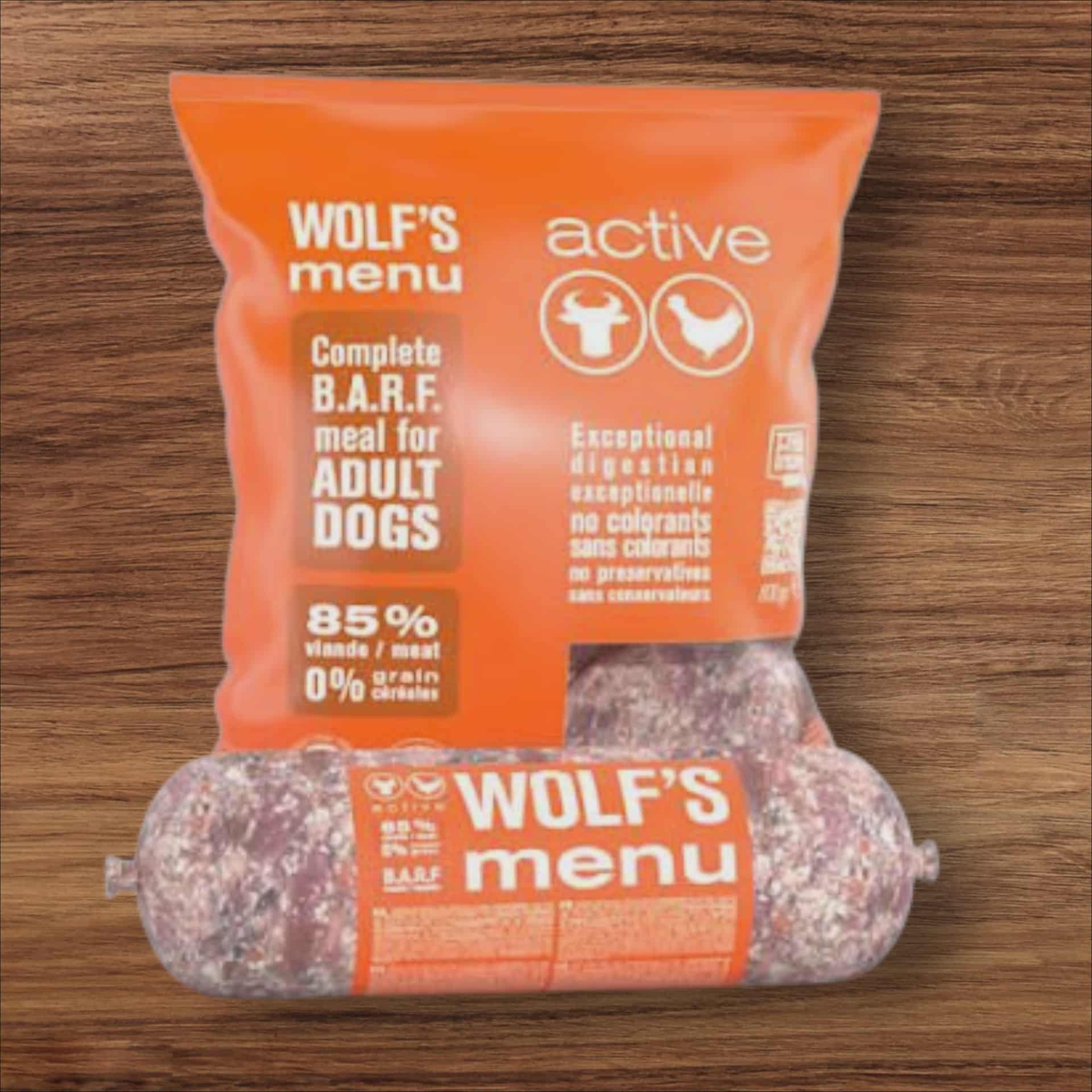 Wolf's menu Active - Hovädzie, hydinové 10kg